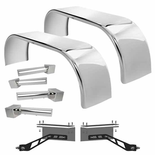 Hogebuilt 105 Inch Full Fender Kit for Kenworth AG380 Air Suspension - Low Rider Style Hogebuilt 105 Inch Full Fender Kit for Kenworth AG380 Air Suspension - Low Rider Style