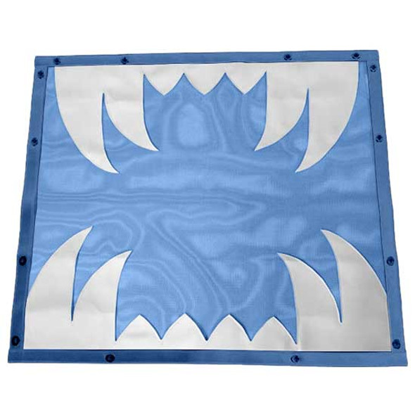 Kenworth Mesh Sabertooth Blue Bug Screen W/ White Teeth & Blue Trim
