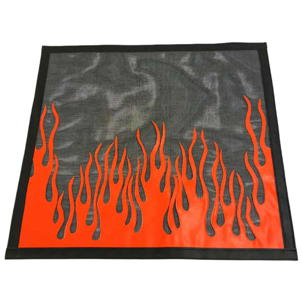 Kenworth 100E Cabover Mesh Orange Ultra Flame Bug Screen With Black Trim