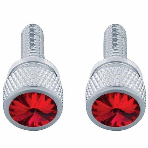 Kenworth Chrome Short Dash Screw With Red Jewel  For 2005-Older
