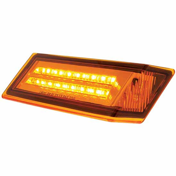 Freightliner Cascadia  Passenger Side Amber LED Turn Signal W/ Dual Light Bar Design, Replaces A06-90212-003 Freightliner Cascadia  Passenger Side Amber LED Turn Signal W/ Dual Light Bar Design, Replaces A06-90212-003