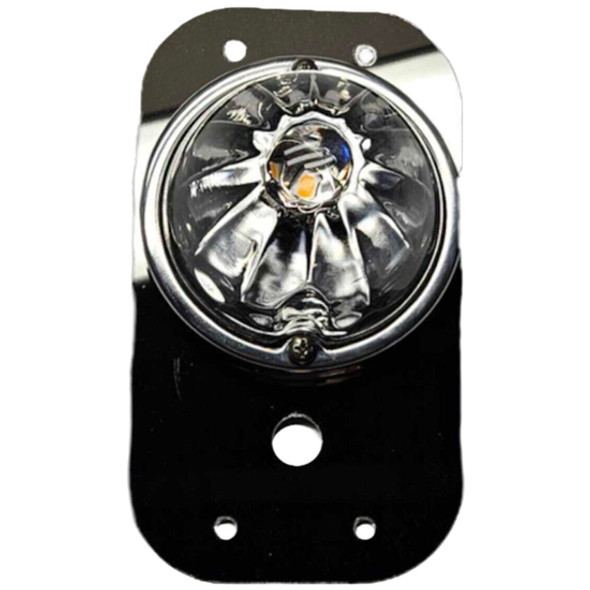 304 Stainless Steel Dome Light Bracket with Watermelon-Style Light Hole for Freightliner Columbia and Coronado