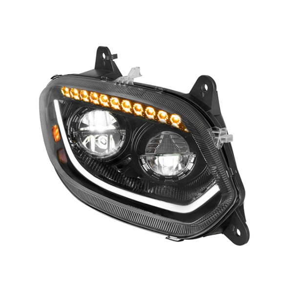 Black LED Headlight with 86 Diodes – Passenger Side for International LT 2018–2024