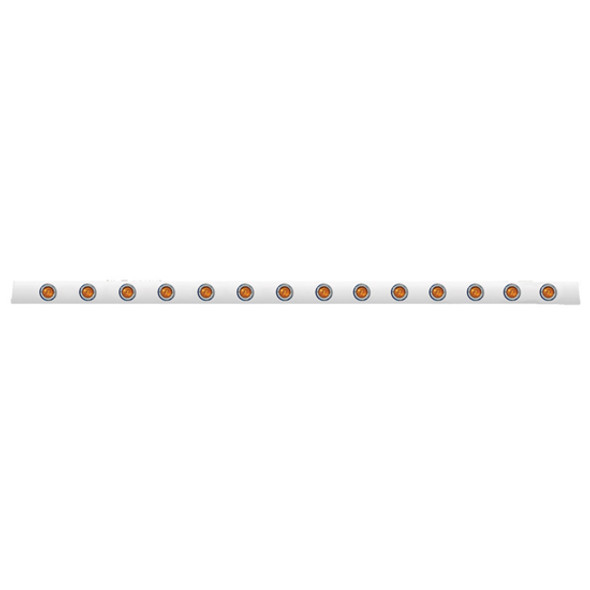 Full Under Bumper Bar with Fourteen 2-Inch Round Flat Lights and Bezels
