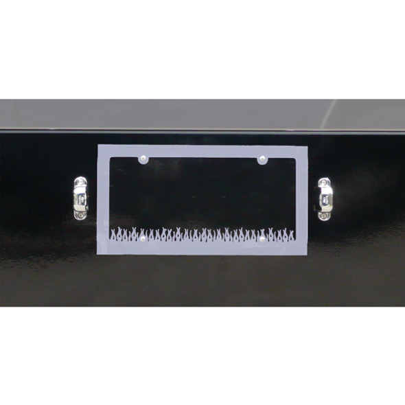 Stainless Steel Flame License Plate Frame