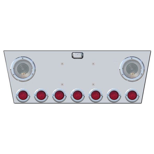 12-Inch Angled Rear Center Light Panel with Backup Lights