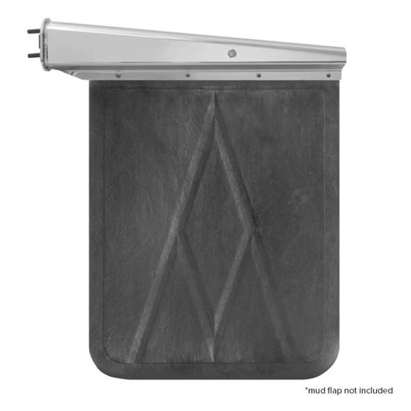 30-Inch Heavy-Duty Chrome Spring-Loaded Straight Mud Flap Hangers With 2.5 Inch Bolt Spacing