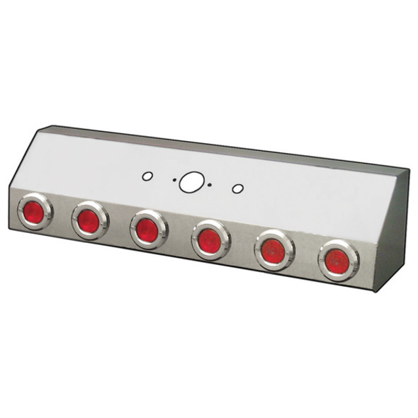 Air Line Box - Single Connection With 6 Round 2 Inch Red/Red LEDs & Hooded Bezels Air Line Box - Single Connection With 6 Round 2 Inch Red/Red LEDs & Hooded Bezels
