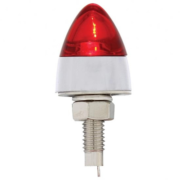 Red LED Bullet Light License Plate Fasteners 2 Pack