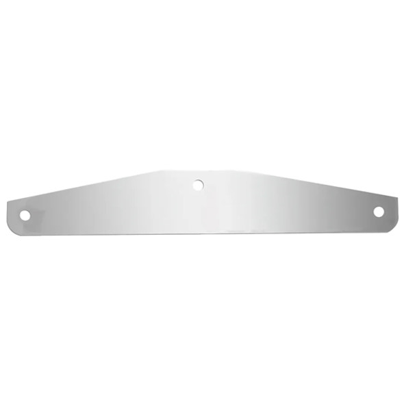 Bottom Mud Flap Plate - 12 x 3 Inch Chrome Plated Steel With 3 Holes