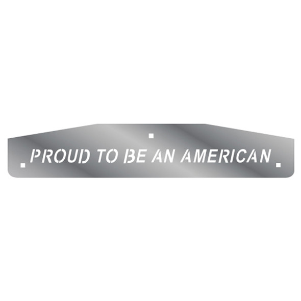 24" Stainless Steel Proud to Be American Mud Flap Weights with Back Plates