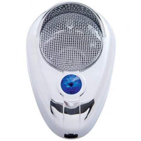Chrome-Plated Signature C.B. Microphone Cover W/ Blue Jewel