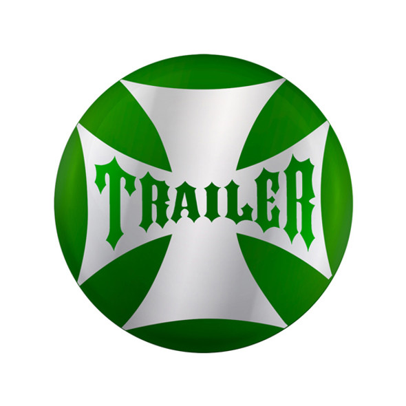 Green Trailer Maltese Cross Sticker for Air Valve Knob
