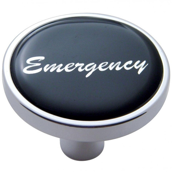 Chrome Emergency Short Air Valve Knob Pin Mount - Black