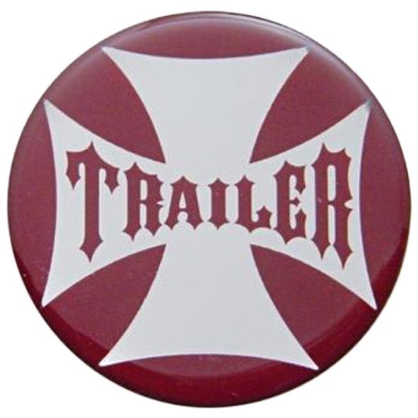 Glossy Red Trailer Maltese Cross Air Valve Knob Sticker Only