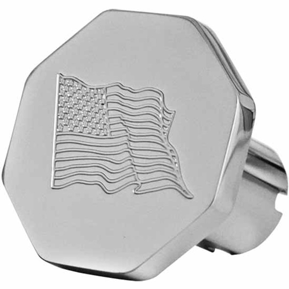 Engraved Octagon Air Brake Knob With USA Flag Logo