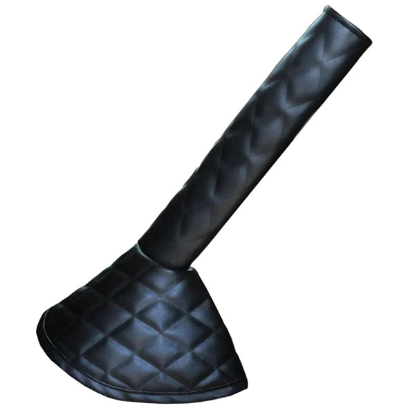 Black Quilted Vinyl Shift Stick Cover