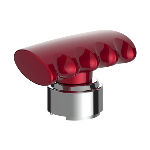 Thread-On T-Shape Gearshift Knob with Chrome 9/10 Speed Adapter – Candy Red