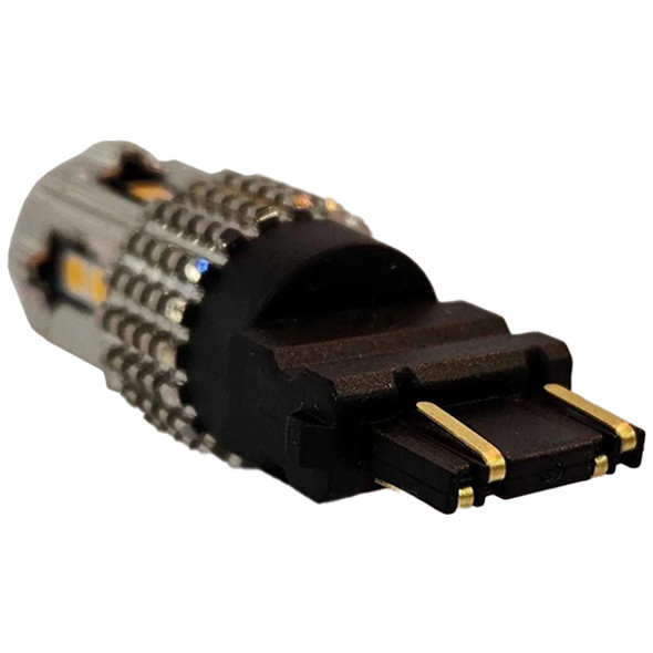 Amber/Pink 15-Diode 1157 LED Dual Color Bulb with Super Bright Star Pattern for Glass Lens