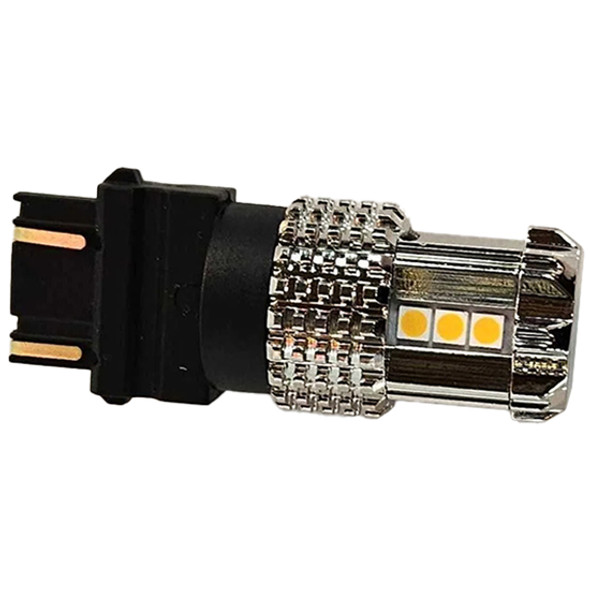 White/Dark Purple 15-Diode 1157 LED Dual Color Bulb with Super Bright Star Pattern for Glass Lens