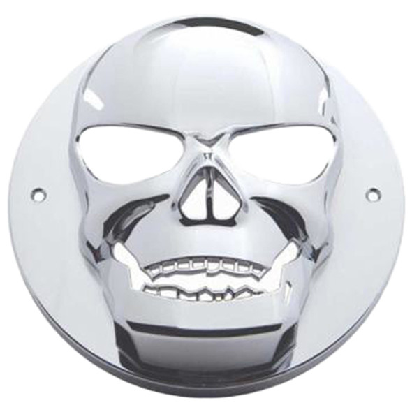 Chrome Skull 3D Bezel For 2 Inch Round Light