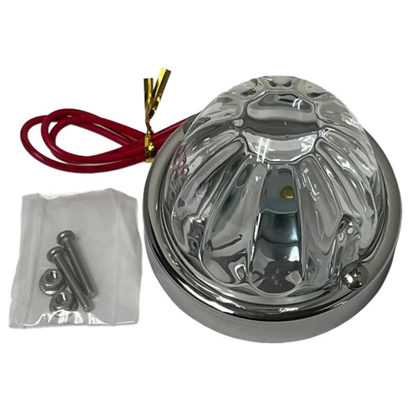 Clear Glass Watermelon Flush Mount Light Kit with 1156 Bulb Socket