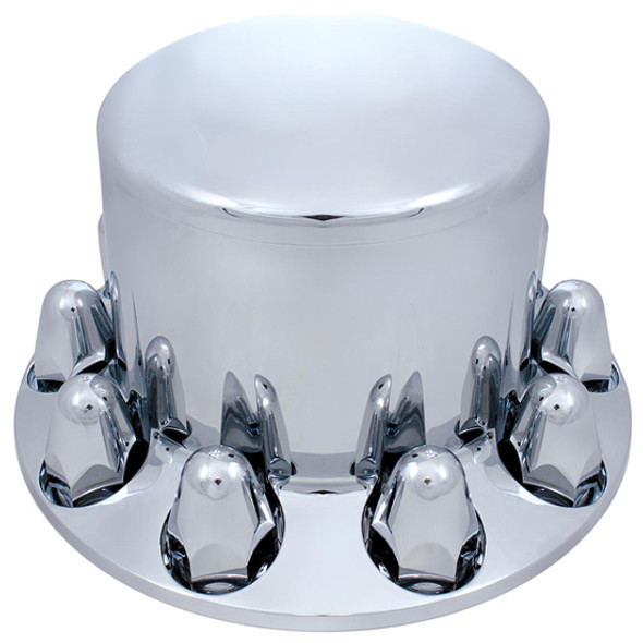 Chrome Dome Rear Axle Cover With 1-1/2 Inch Push-On Standard Nut Covers
