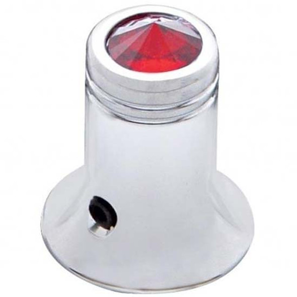 Chrome Cb Channel Knob W/ Red Jewel