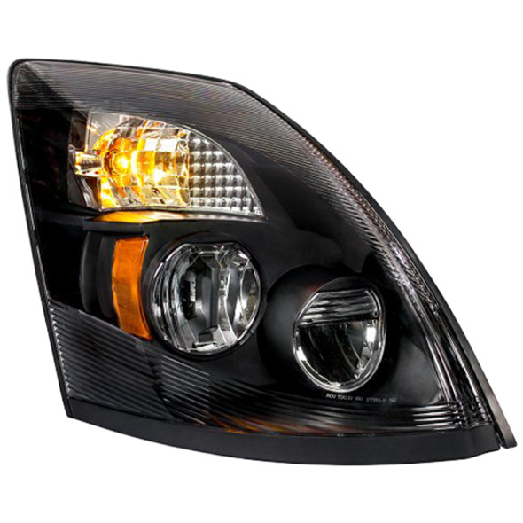Volvo VN, VNL High Power LED Blackout Headlight - Passenger Side