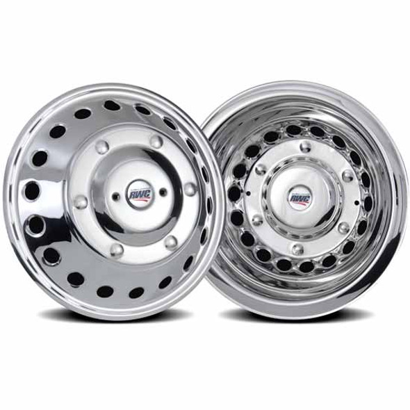 Dodge Sprinter 3500 2004-2006 6 X 16 Inch Stainless Steel Simulator For Dual Wheels With Extensions