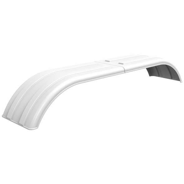 Tandem Axle Trailer Fenders – White 94 Inch for 48-Inch Spread