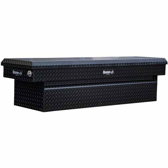 8.8 Cubic Feet Crossover Tool Box With Gas Shocks - Glossy Black Diamond Plated Aluminum