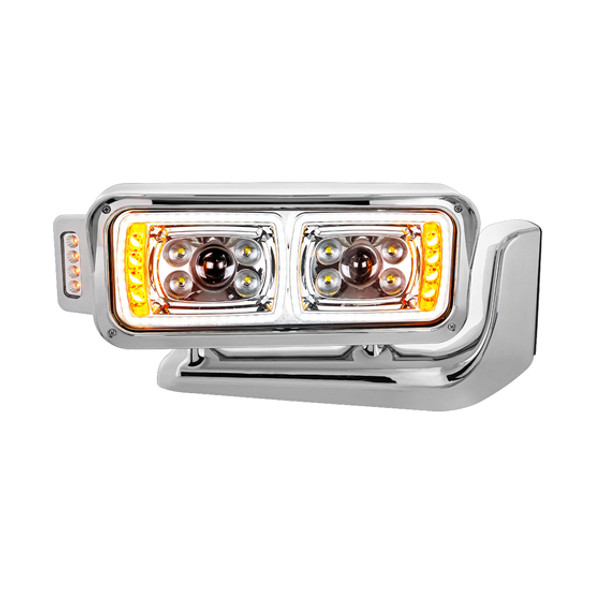 10 Diode High Power LED Projection Headlight Assembly with Mounting Arm – Passenger Side