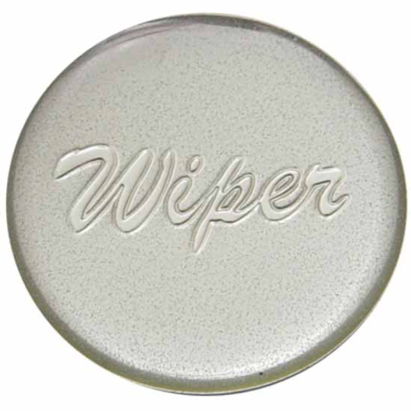 Glossy Silver Wiper Knob Replacement Sticker