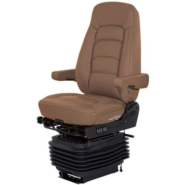 Bostrom Wide Ride II Plus Serta Standard Base High Back Seat With Armrests - Taupe Ultra-Leather