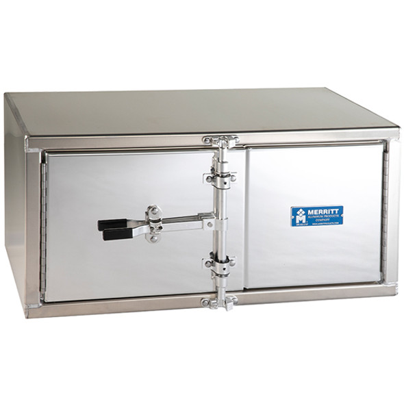 Cam Lock Tool Box 18” x 18” x 48” Double Door, Smooth Aluminum Base and Doors