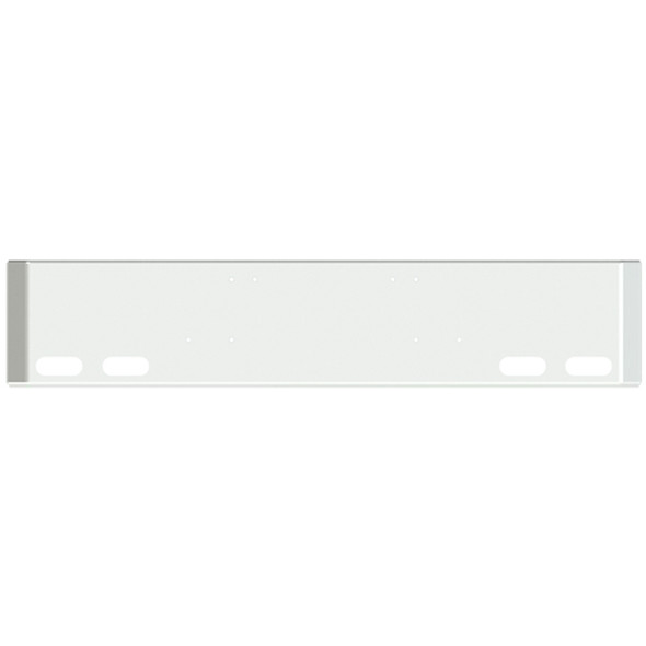 18-Inch Chrome American Road Runner Mitered Corner Bumper with 4 Oval Light Holes For Freightliner Classic 120, XL,  FLC120, FLT Cabover