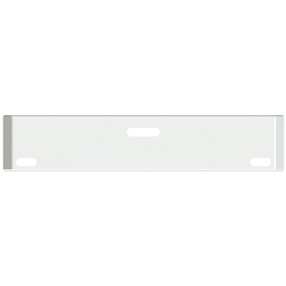 20-Inch Chrome American Road Runner Mitered Corner Bumper with Center Tow Hole and 2 Oval Light Holes For Freightliner Classic 120, XL,  FLC120, FLT Cabover
