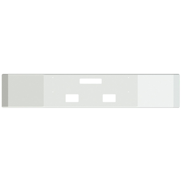 Freightliner FLD112 SBA 12 Inch Chrome Break Back Bumper With Tow & Square Fog Light Holes