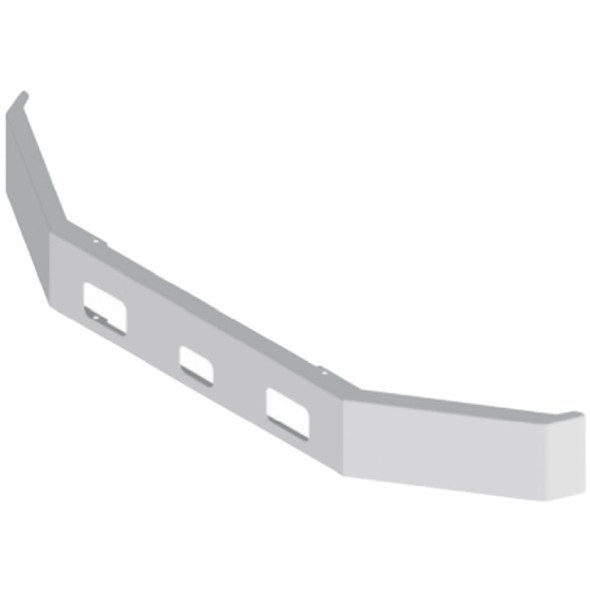 Freightliner FL112 SBA 1995-2005 16 Inch Chrome Wrap Around Bumper W/ Tow Pin Holes