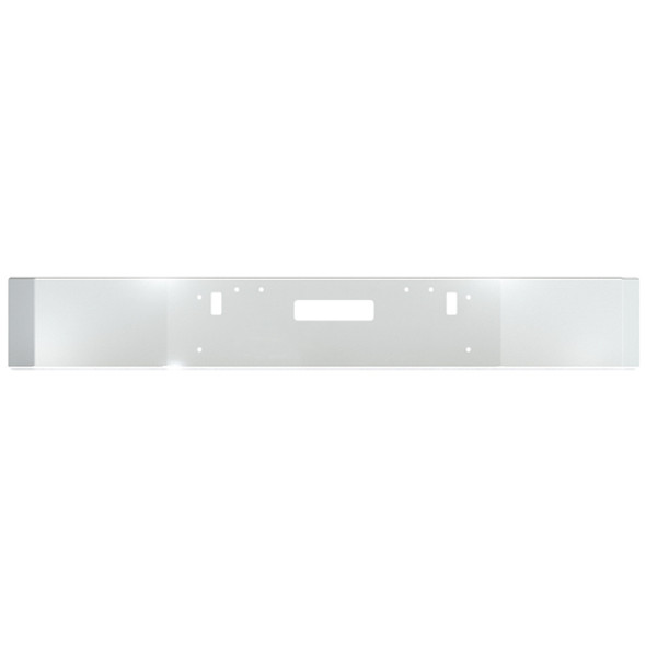 Freightliner FLD112 FLD120 18 Inch Chrome Texas Break Back Bumper With Square Ends - Tow & Vent Holes
