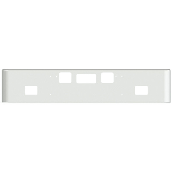 Freightliner Coronado New Style, 122SD 18 Inch SS Texas Bumper With Rolled Ends - Step & Tow Holes Freightliner Coronado New Style, 122SD 18 Inch SS Texas Bumper With Rolled Ends - Step & Tow Holes