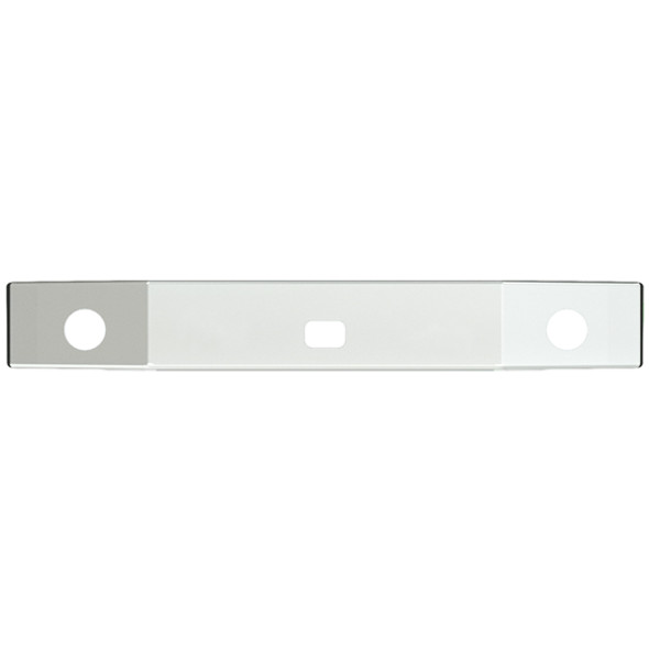 Freightliner FL112 SBA 1995-2005 12 Inch Chrome Break Back Bumper W/ Center Step & Rectangular Driving Light Holes
