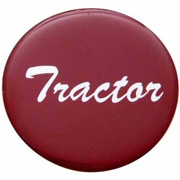 Glossy Red Tractor Air Valve Sticker For Small Dash Knob