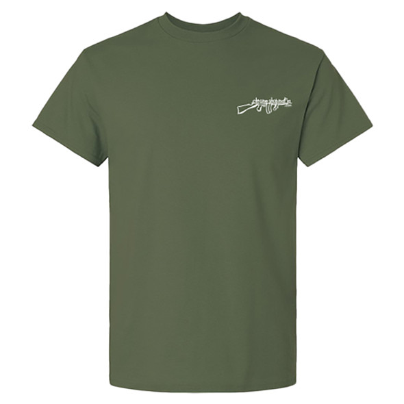 Military Green Crew neck T-Shirt with Chrome Shop Mafia Logo - 3XL Military Green Crew neck T-Shirt with Chrome Shop Mafia Logo - 3XL