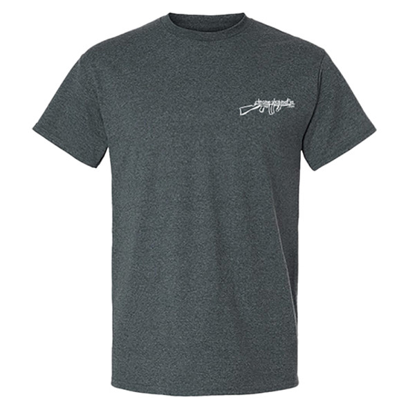 Dark Heather Crew neck T-Shirt with Chrome Shop Mafia Logo - 2XL