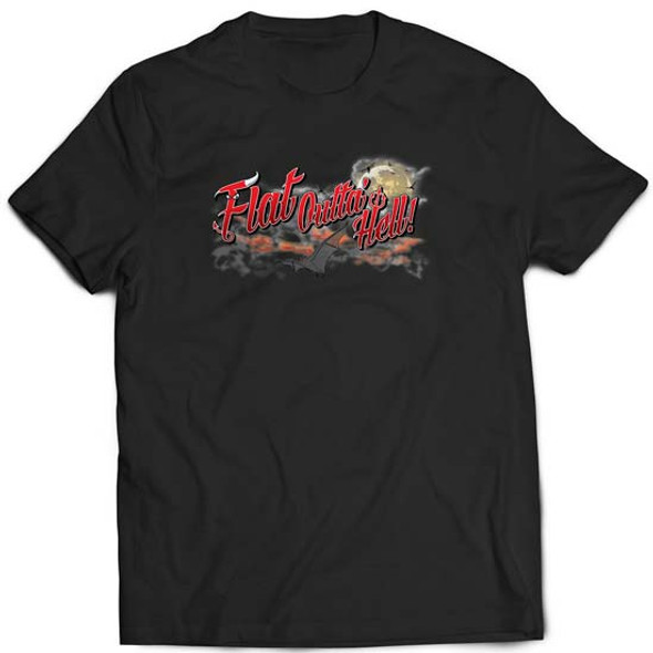 Big Rig Tee Flat Outta Hell Short Sleeve T-Shirt - Medium