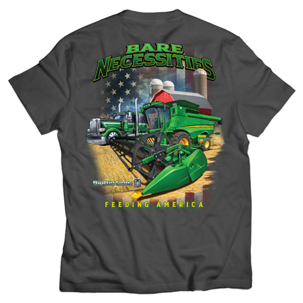 Bare Necessities Feeding America Trucker T-Shirt, Charcoal 2X Short Sleeve