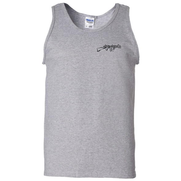 Gray Tank Top with Chrome Shop Mafia Logo - Small