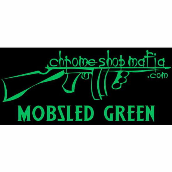 Chrome Shop Mafia 10-Inch Tommy Gun Decal - Mobzled Green